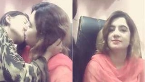 Indian lesbian girls kissing in HD video