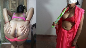 Desi pornstar Savitri Bhabhi's sexual encounter with her lover in a risqué video