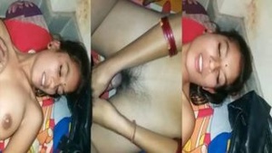 Watch this beautiful village bhabha get her hairy pussy pounded in this cute video