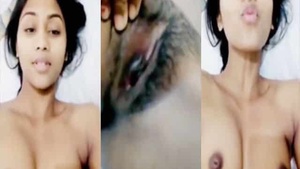 Watch a stunning girlfriend strip down and show off her body in this naughty video