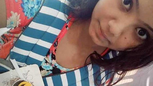 Indian college girl flaunts her big breasts to her lover