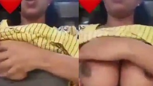 Mallu babe with big boobs shows off in a video call