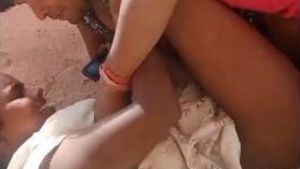 Village bhabi gets fucked by young boy in outdoor setting