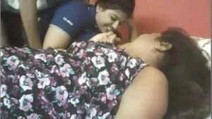 Chubby desi girls with big boobs have a threesome in bedroom