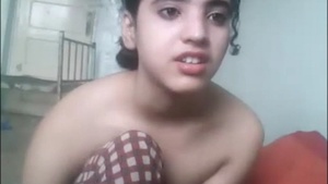 Super cute Indian teen babe gets naughty on camera