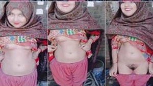 Hairy Pakistani teen flaunts her natural body on camera