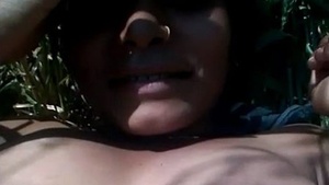 Outdoor jungle sex with a threesome