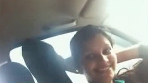 Desi office worker gets intimate with her boss in a car