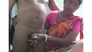 Desi maid gives a handjob to her employer